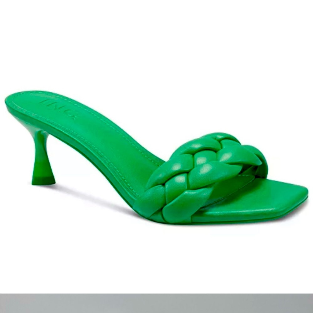 INC International Concepts Braided Green Kitten Heel Sandal